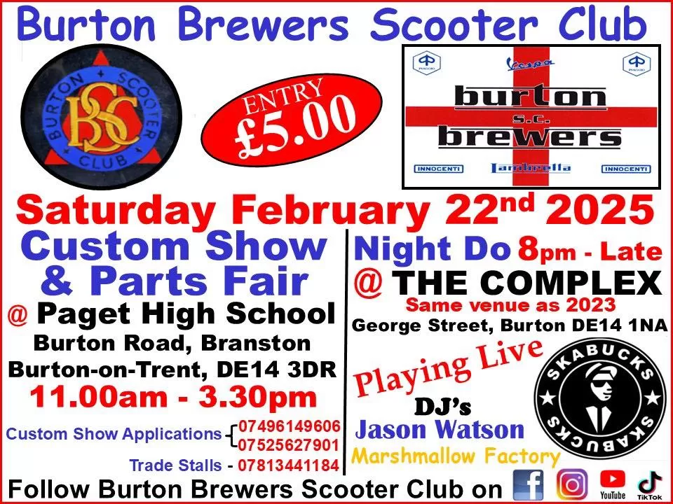 Burton Brewers Scooter Club Poster