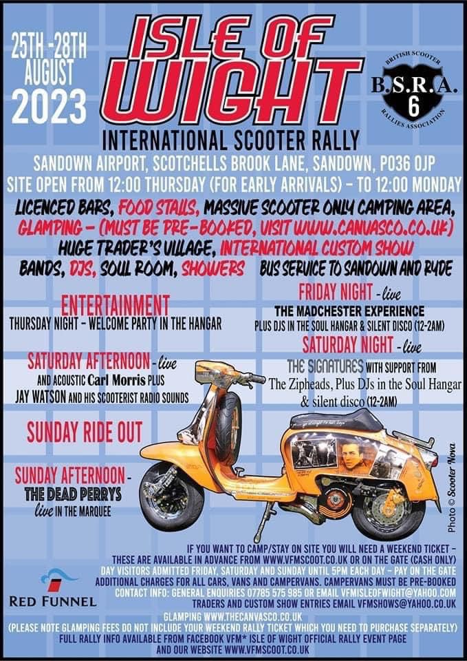 Isle of Wight BSRA National Rally Isle of Wight Scooter Events UK