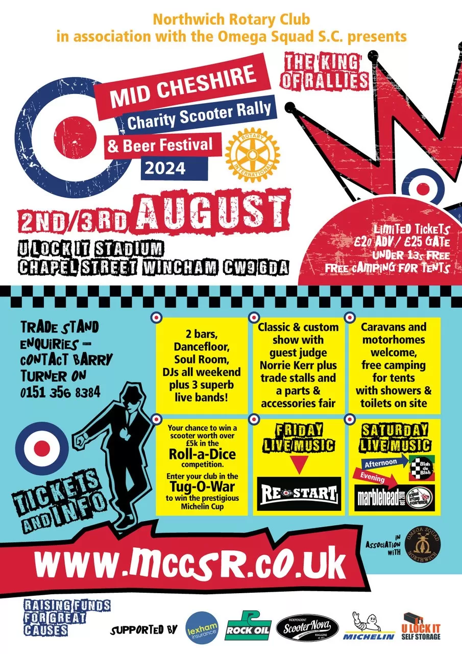 Mid Cheshire charity scooter rally & beer festival